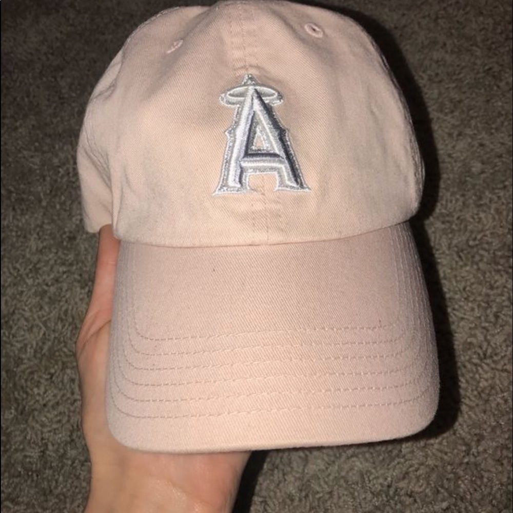 baby pink angels dad hat